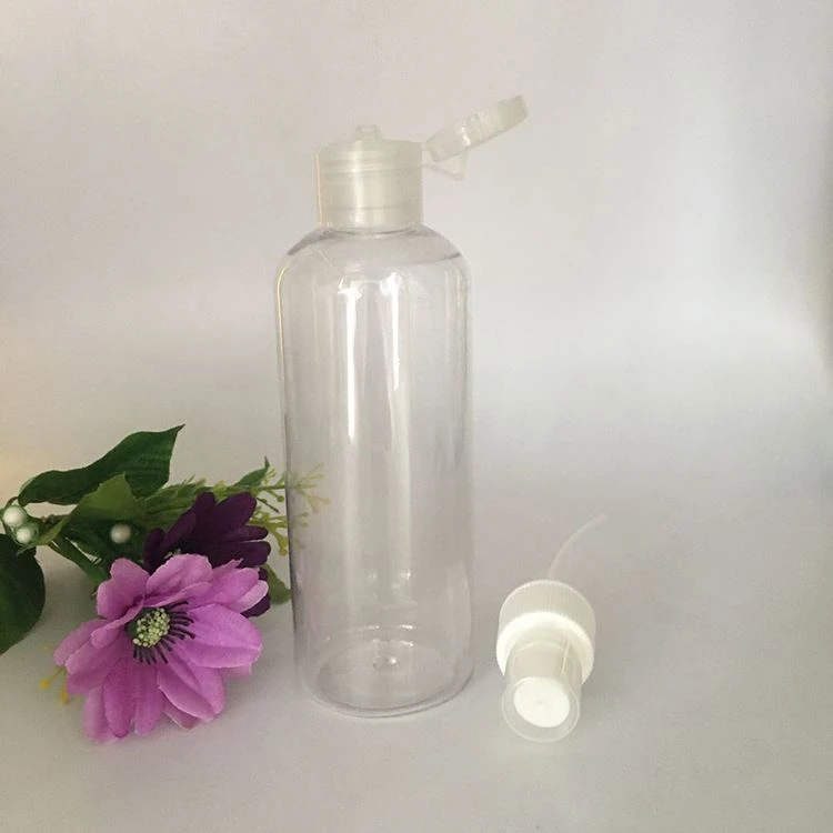 240ml Transparent Cosmetic Plastic Pet Pump Empty Shampoo Bottle (2)