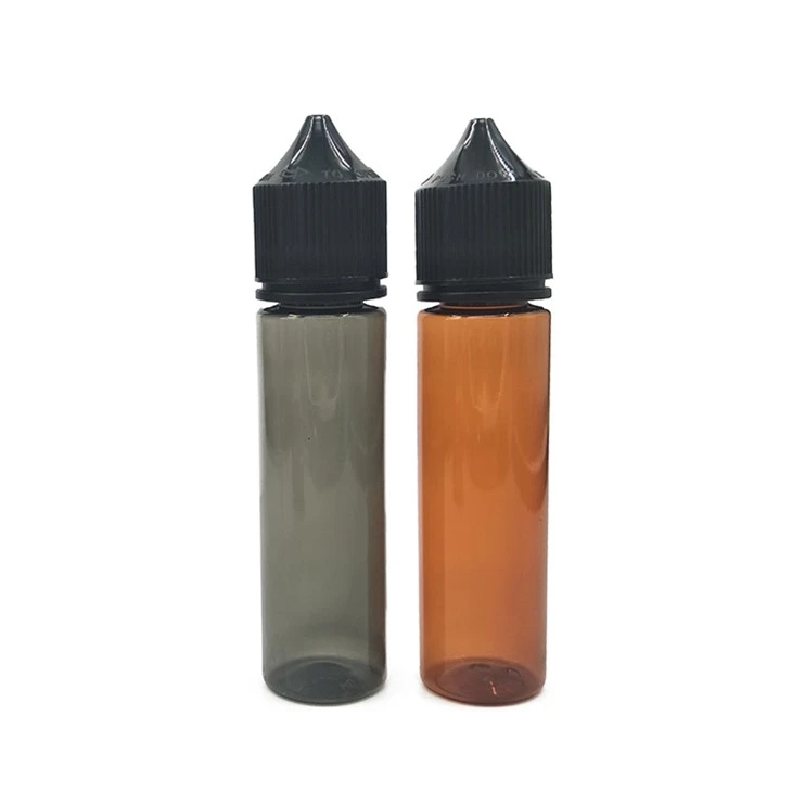 10 مل 30 مل 60 مل زجاجة زيت Vape غطاء حريزعلى الأطفال PET بلاستيك E - زجاجة سائلة