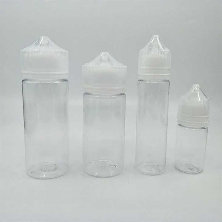 Custom Transparent V3 Plastic PET Essential Liquid Oil Squeeze Dropper Bottles