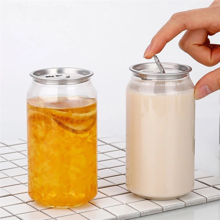 Plastic Juice Soda Water Plastic Ring Pull Jar PET Can