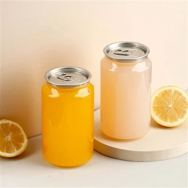 سعر المصنع Pet Beverage 330mL 500ml 650ml 700ml جرة مع قبعات حلقة السحب