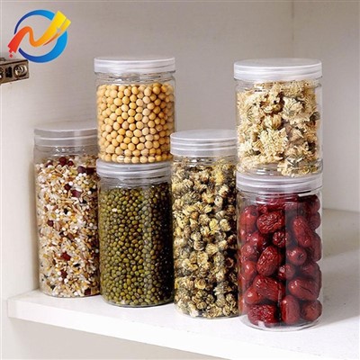 جرة حاوية تخزين المواد الغذائية البلاستيكية